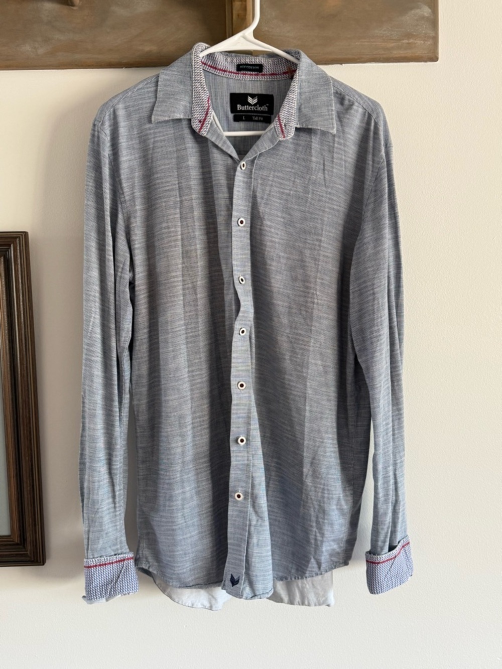 Buttercloth Men's Long-Sleeve Casual Button-Down Shirt